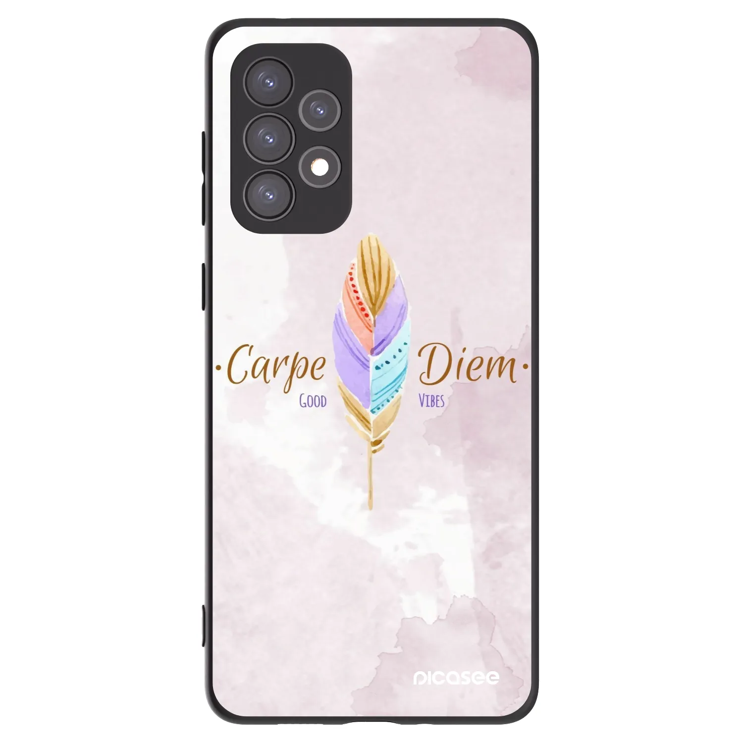 Picasee silikonski črni ovitek za Samsung Galaxy A73 5G - Carpe Diem