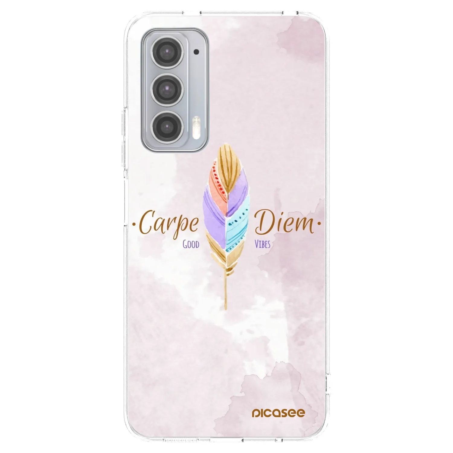 Picasee silikonski prozorni ovitek za Motorola Edge 20 - Carpe Diem