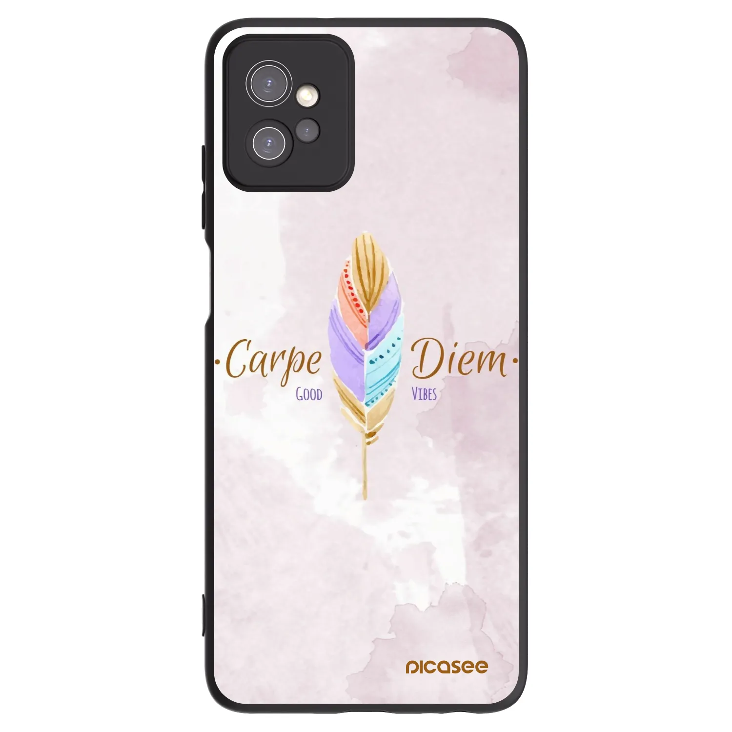 Picasee silikonski črni ovitek za Motorola Moto G32 - Carpe Diem