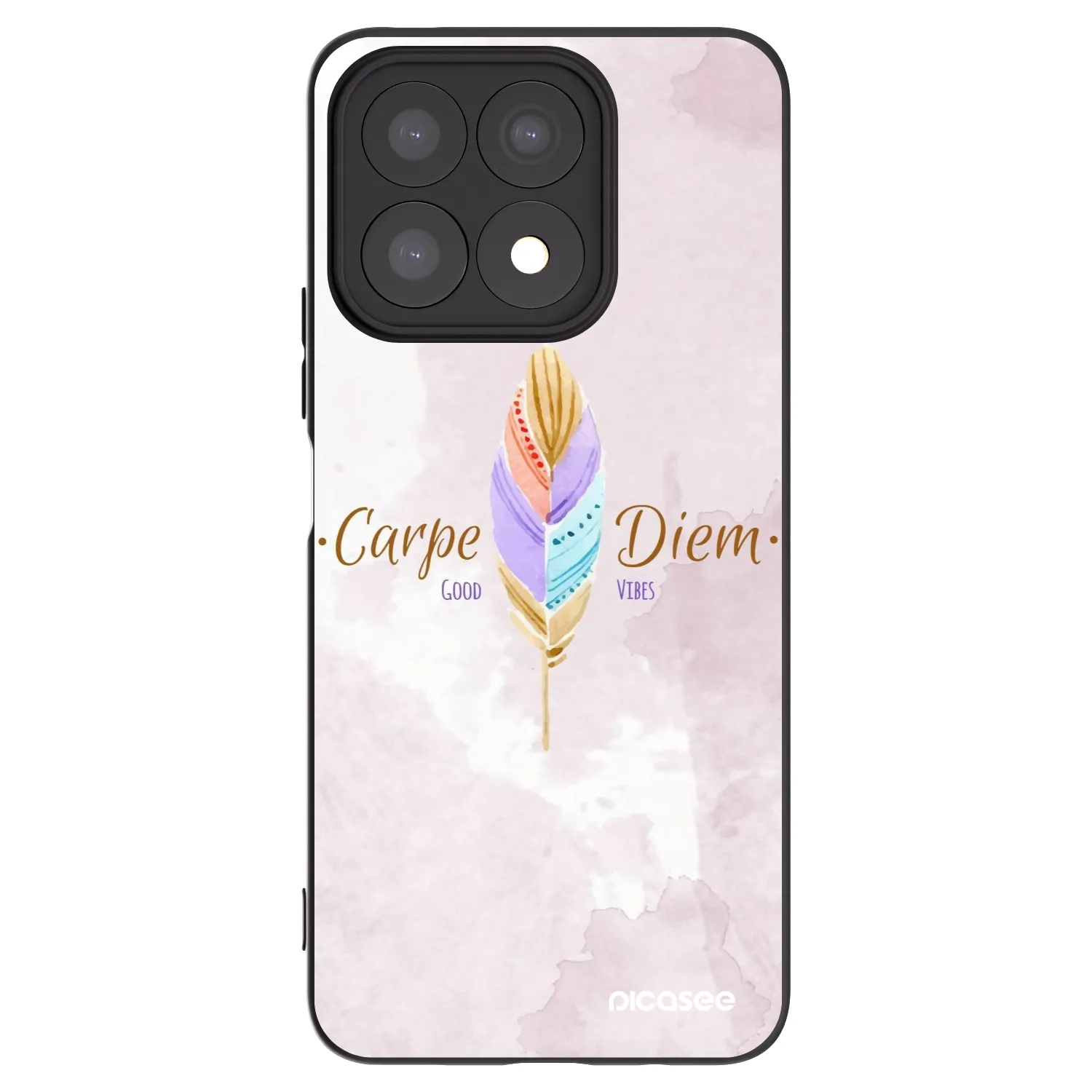 Picasee silikonski črni ovitek za Honor X8a - Carpe Diem