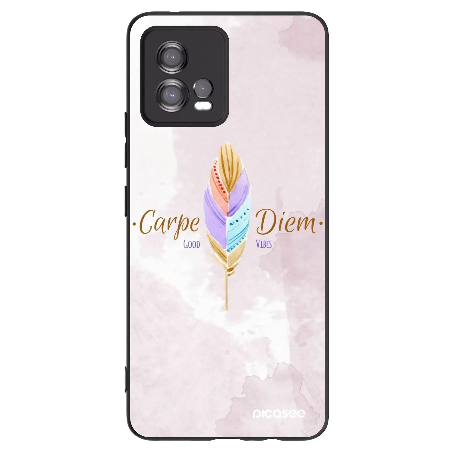 Picasee silikonski črni ovitek za Motorola Moto G72 - Carpe Diem