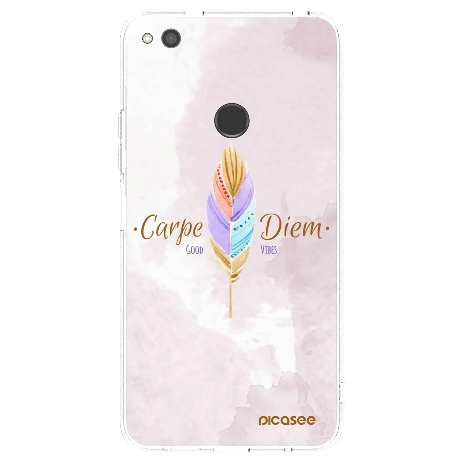 Picasee silikonski prozorni ovitek za Huawei P9 Lite 2017 - Carpe Diem