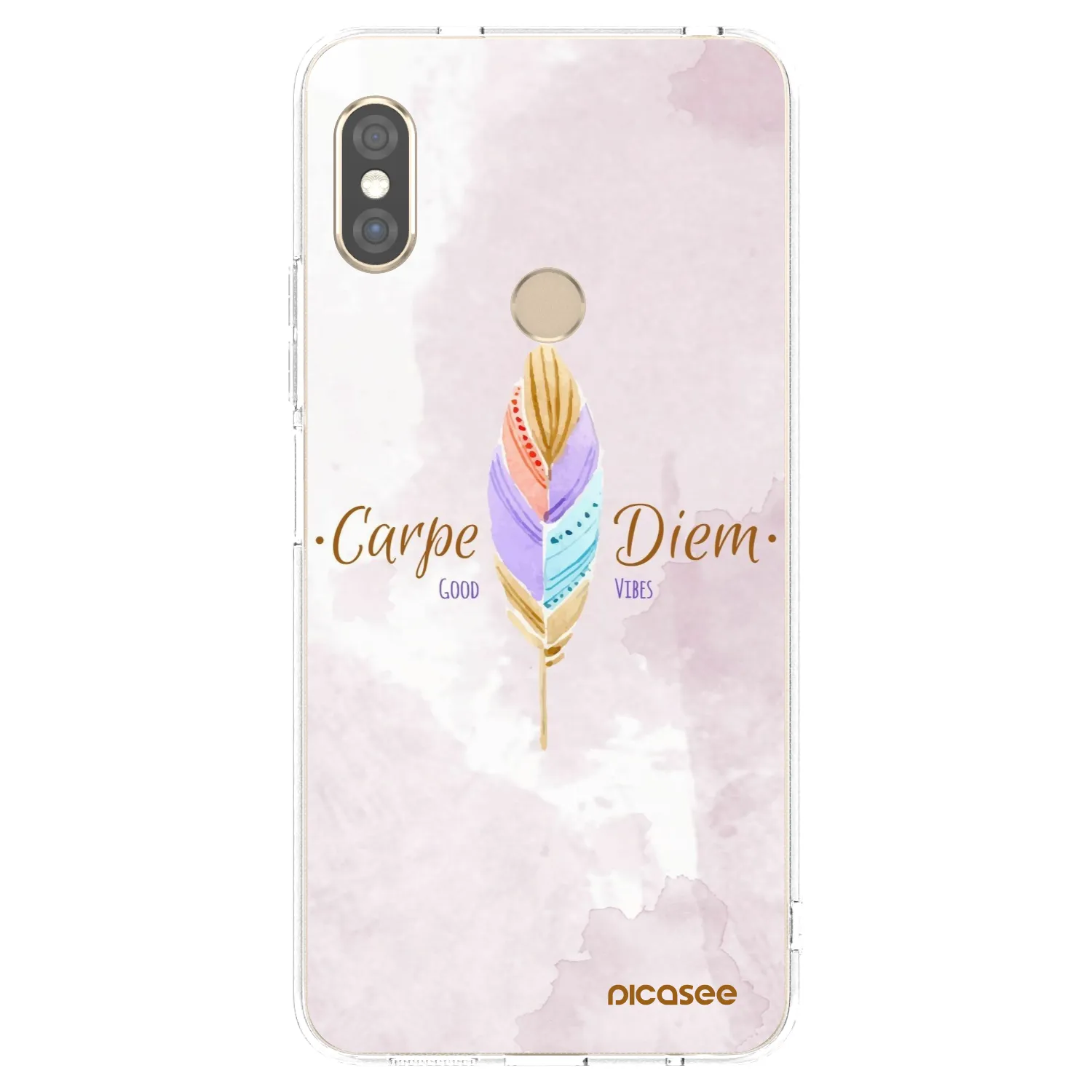 Picasee silikonski prozorni ovitek za Xiaomi Redmi Note 5 Global - Carpe Diem
