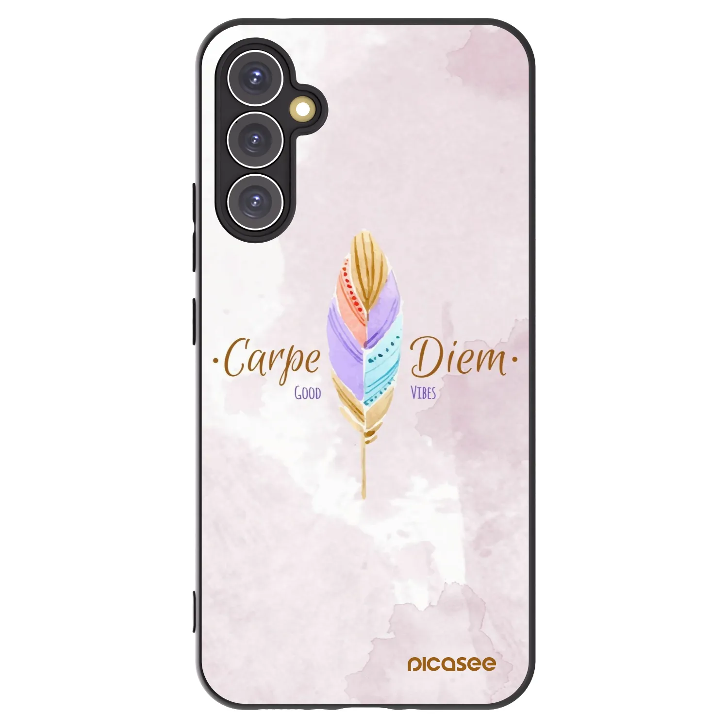 Picasee silikonski črni ovitek za Samsung Galaxy A34 5G A346B - Carpe Diem