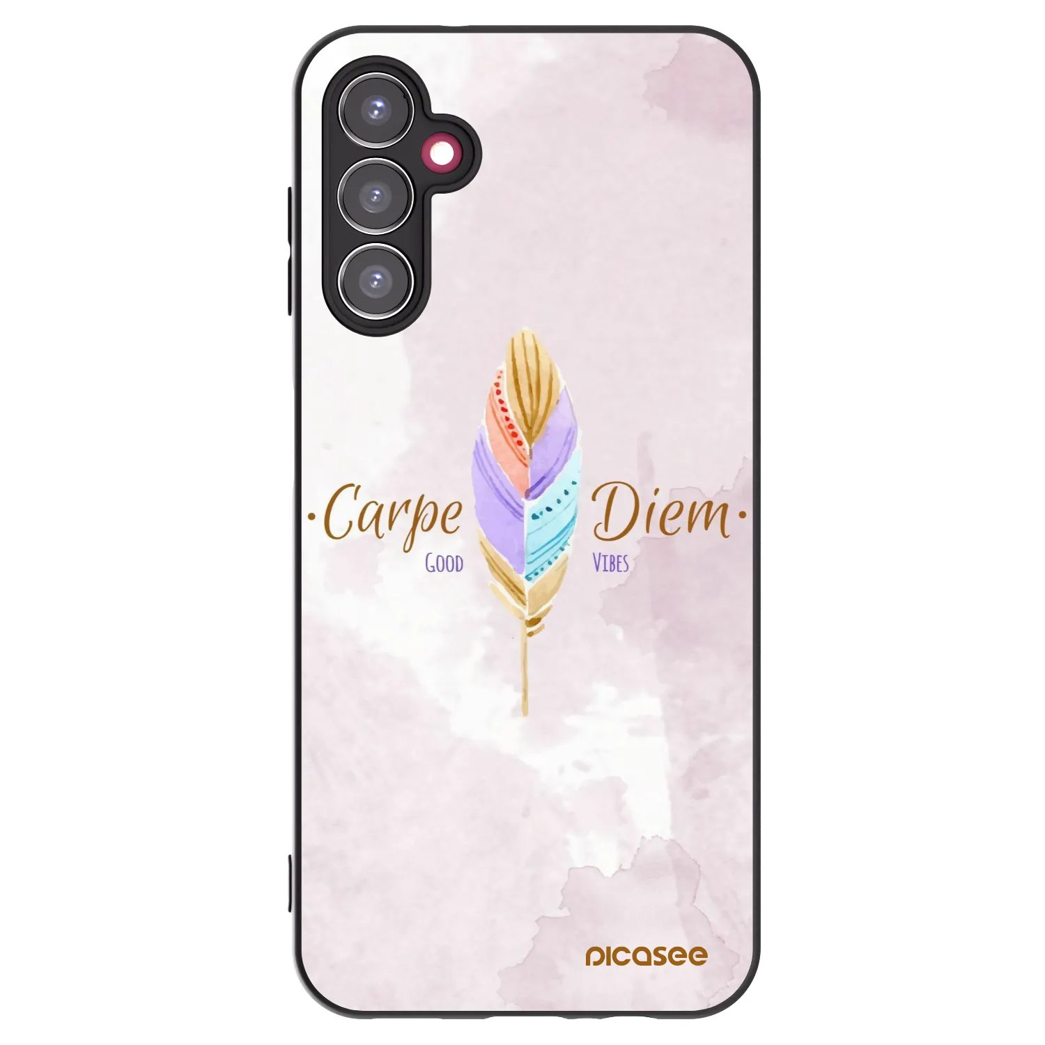 Picasee silikonski črni ovitek za Samsung Galaxy A14 4G A145R - Carpe Diem
