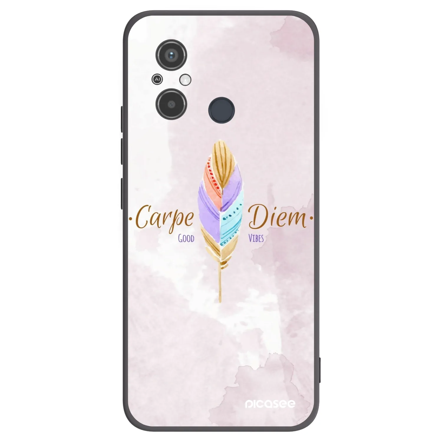Picasee silikonski črni ovitek za Xiaomi Redmi 12C - Carpe Diem