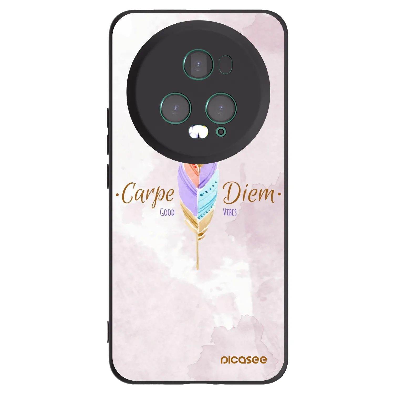 Picasee silikonski črni ovitek za Honor Magic5 Pro - Carpe Diem