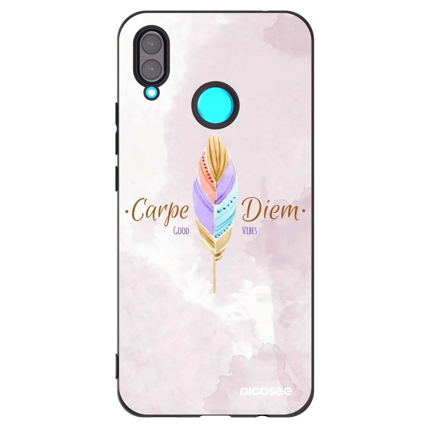 Picasee silikonski črni ovitek za Huawei Nova 3 - Carpe Diem