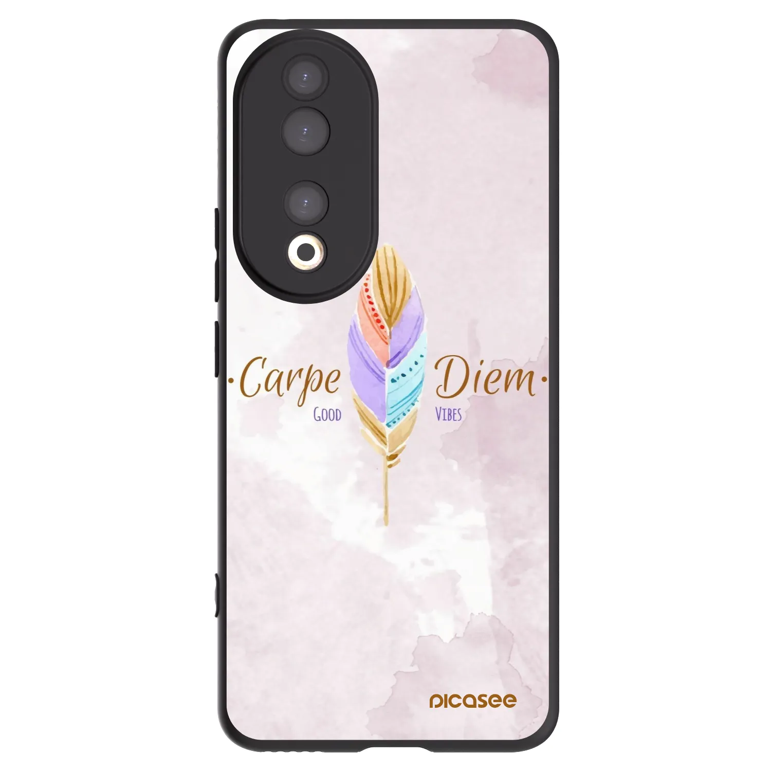 Picasee silikonski črni ovitek za Honor 90 5G - Carpe Diem