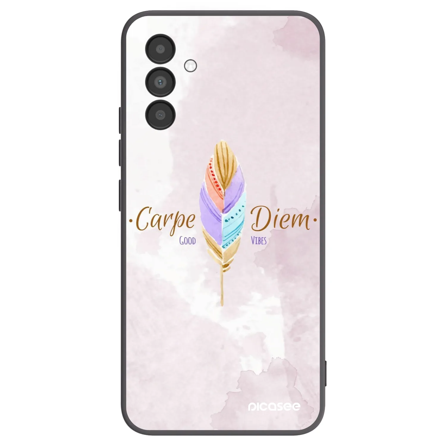 Picasee silikonski črni ovitek za Samsung Galaxy A04s A047F - Carpe Diem