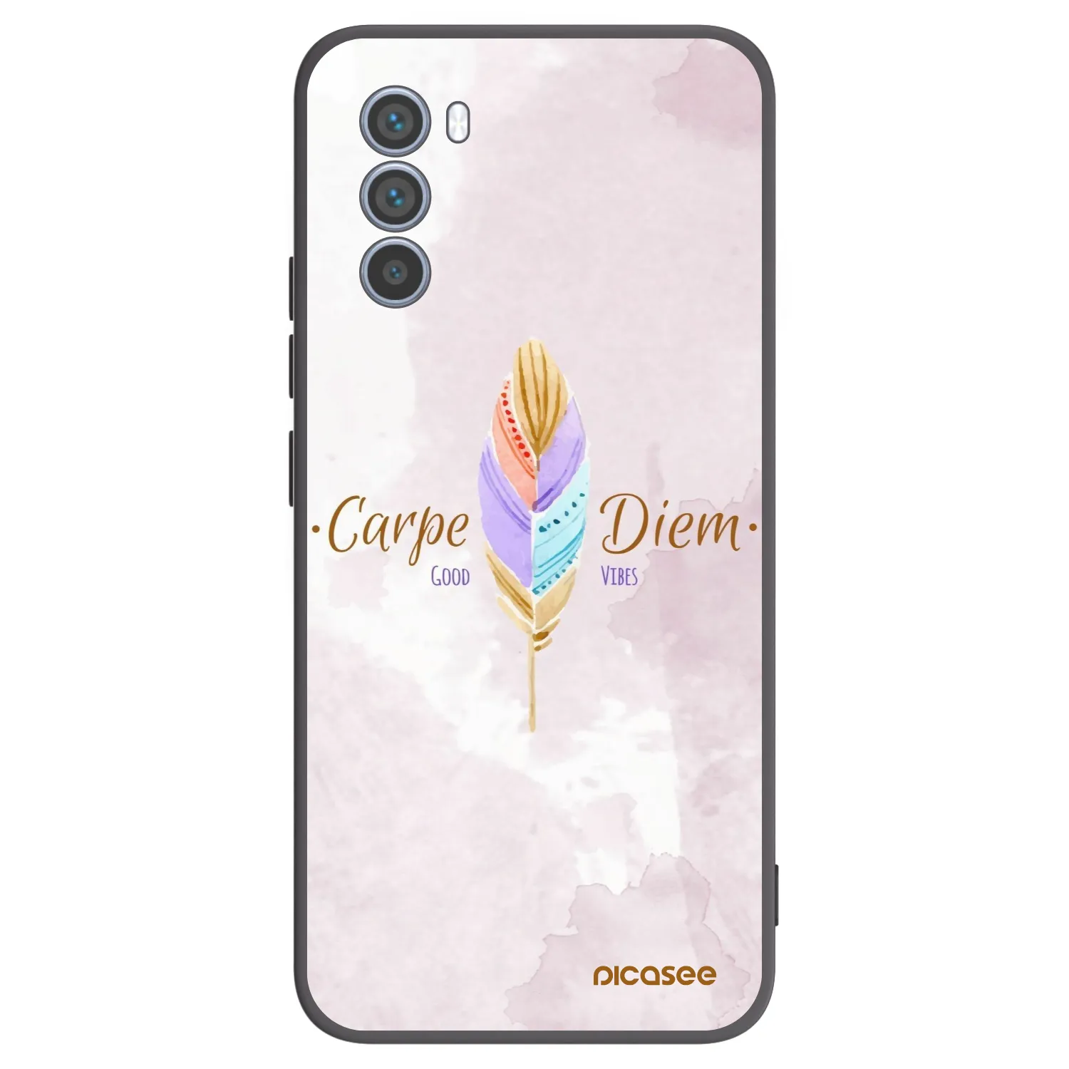 Picasee silikonski črni ovitek za Motorola Moto G62 - Carpe Diem