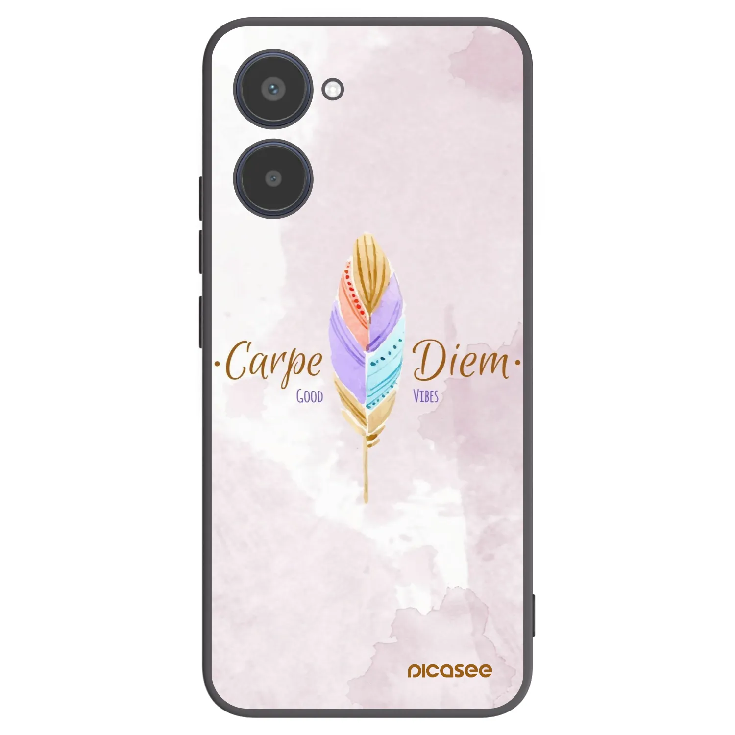Picasee silikonski črni ovitek za Realme 10 4G - Carpe Diem