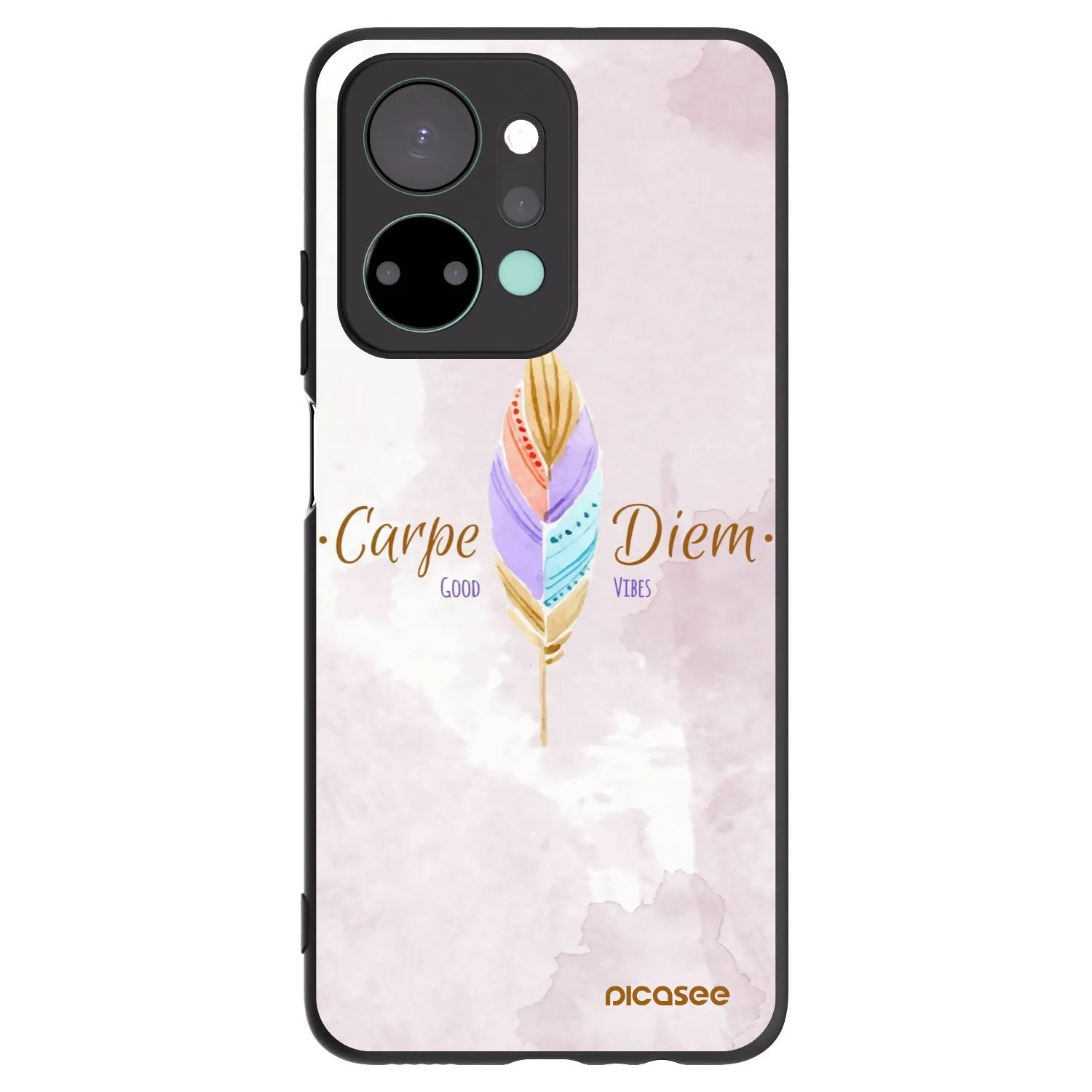 Picasee silikonski črni ovitek za Honor X7a - Carpe Diem