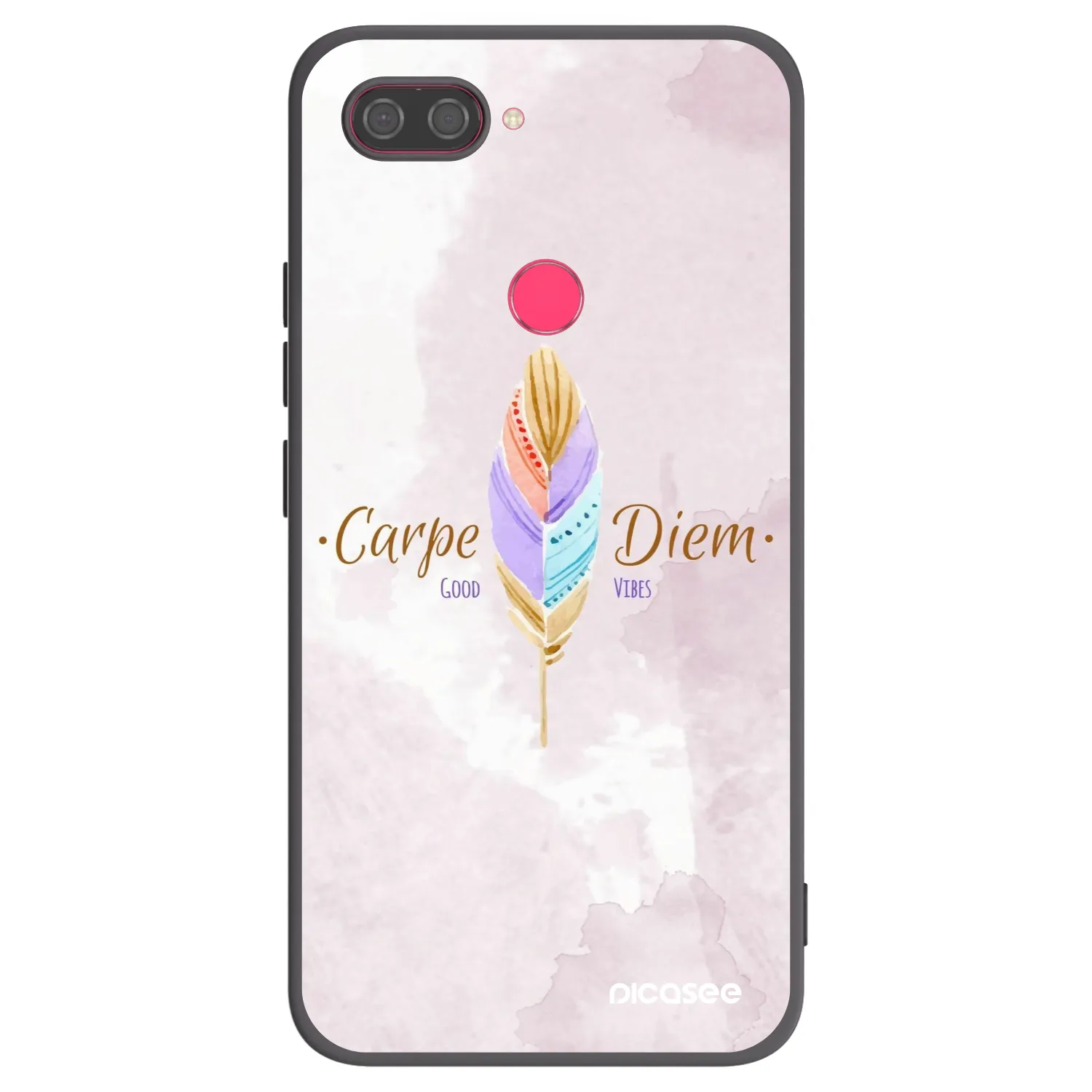Picasee silikonski črni ovitek za Xiaomi Mi 8 Lite - Carpe Diem