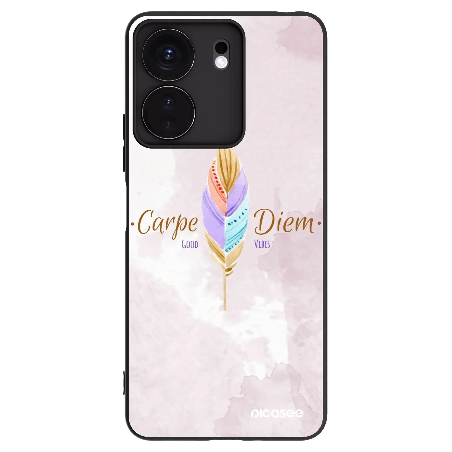 Picasee silikonski črni ovitek za Xiaomi Redmi 13C 4G - Carpe Diem