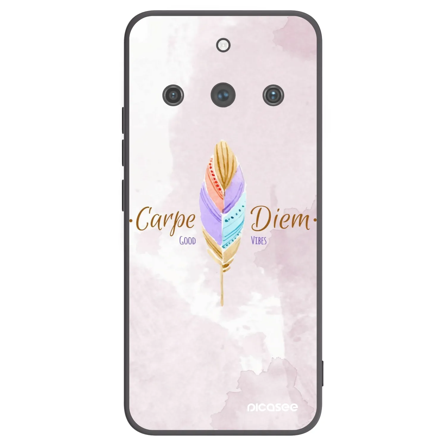 Picasee silikonski črni ovitek za Realme 11 Pro+ - Carpe Diem