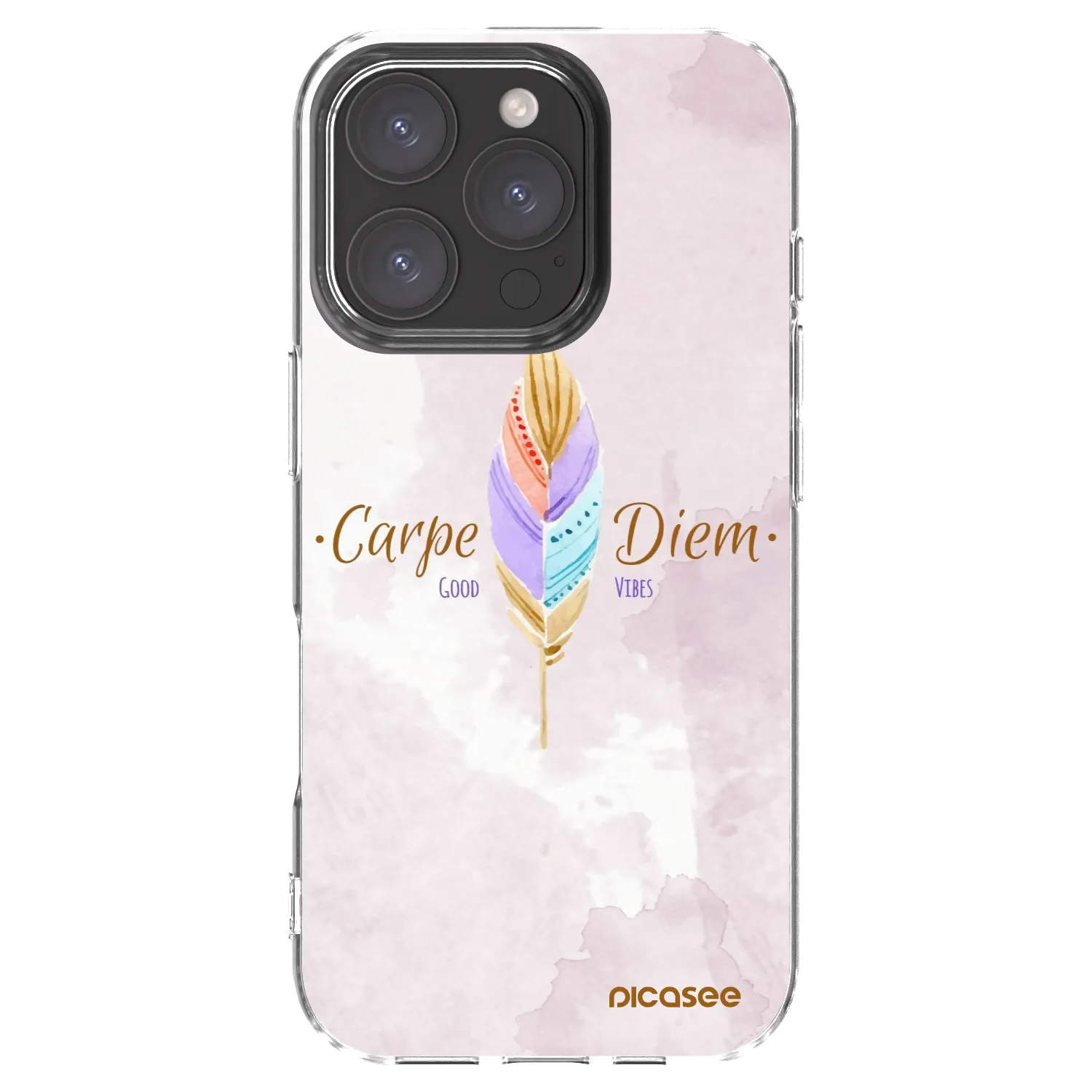 Picasee silikonski prozorni ovitek za Apple iPhone 16 Pro - Carpe Diem