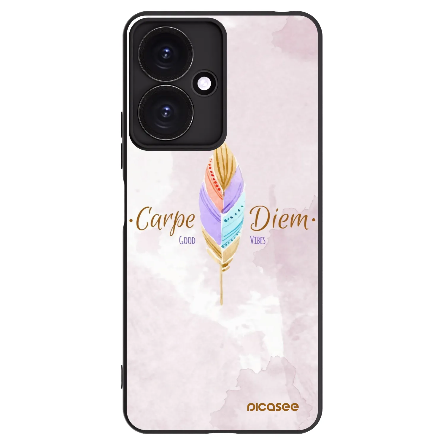 Picasee silikonski črni ovitek za Xiaomi Redmi 13C 5G - Carpe Diem