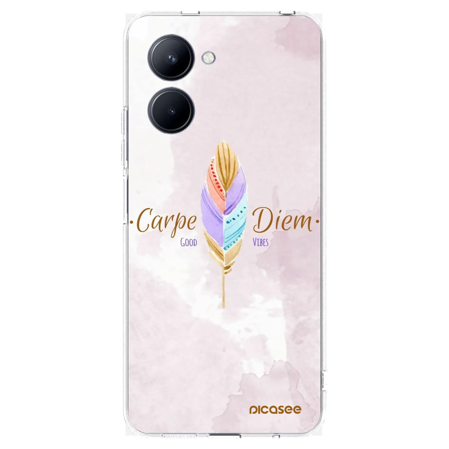 Picasee silikonski prozorni ovitek za Realme C33 (2023) - Carpe Diem