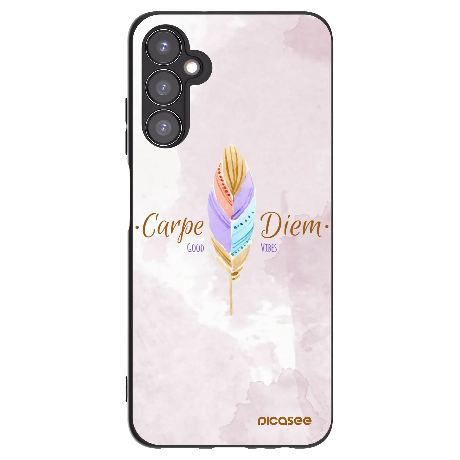 Picasee silikonski črni ovitek za Samsung Galaxy A05s A057G - Carpe Diem