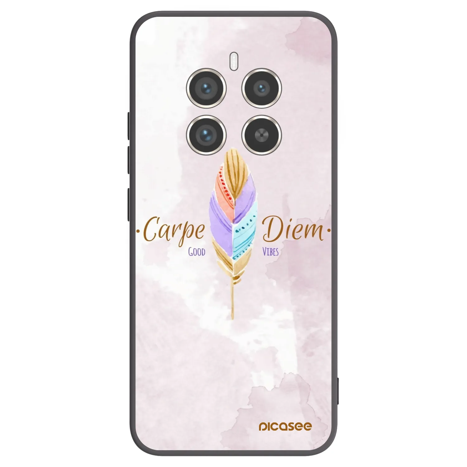 Picasee silikonski črni ovitek za Realme 12 Pro 5G - Carpe Diem