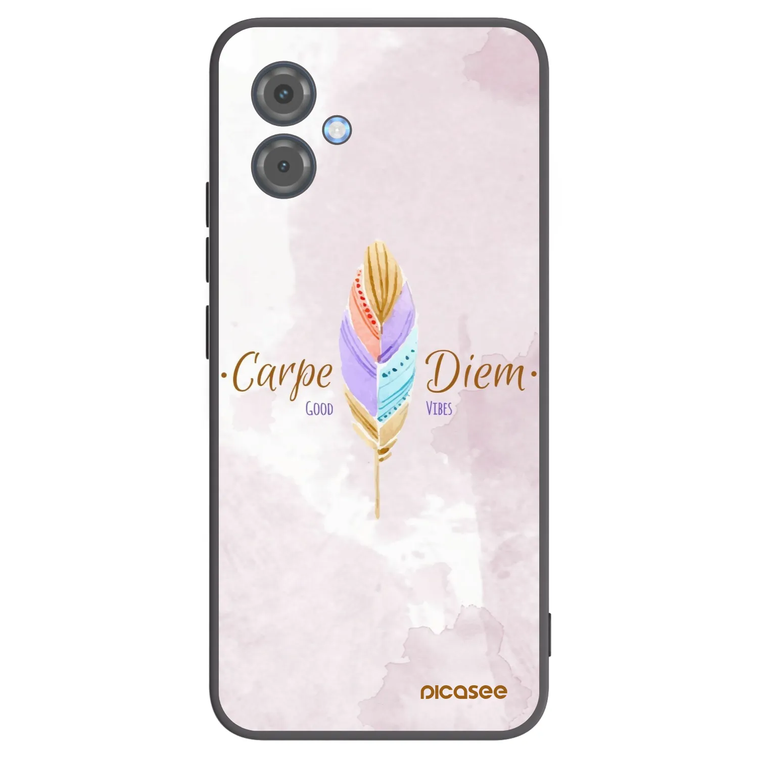 Picasee silikonski črni ovitek za Motorola Moto G14 - Carpe Diem