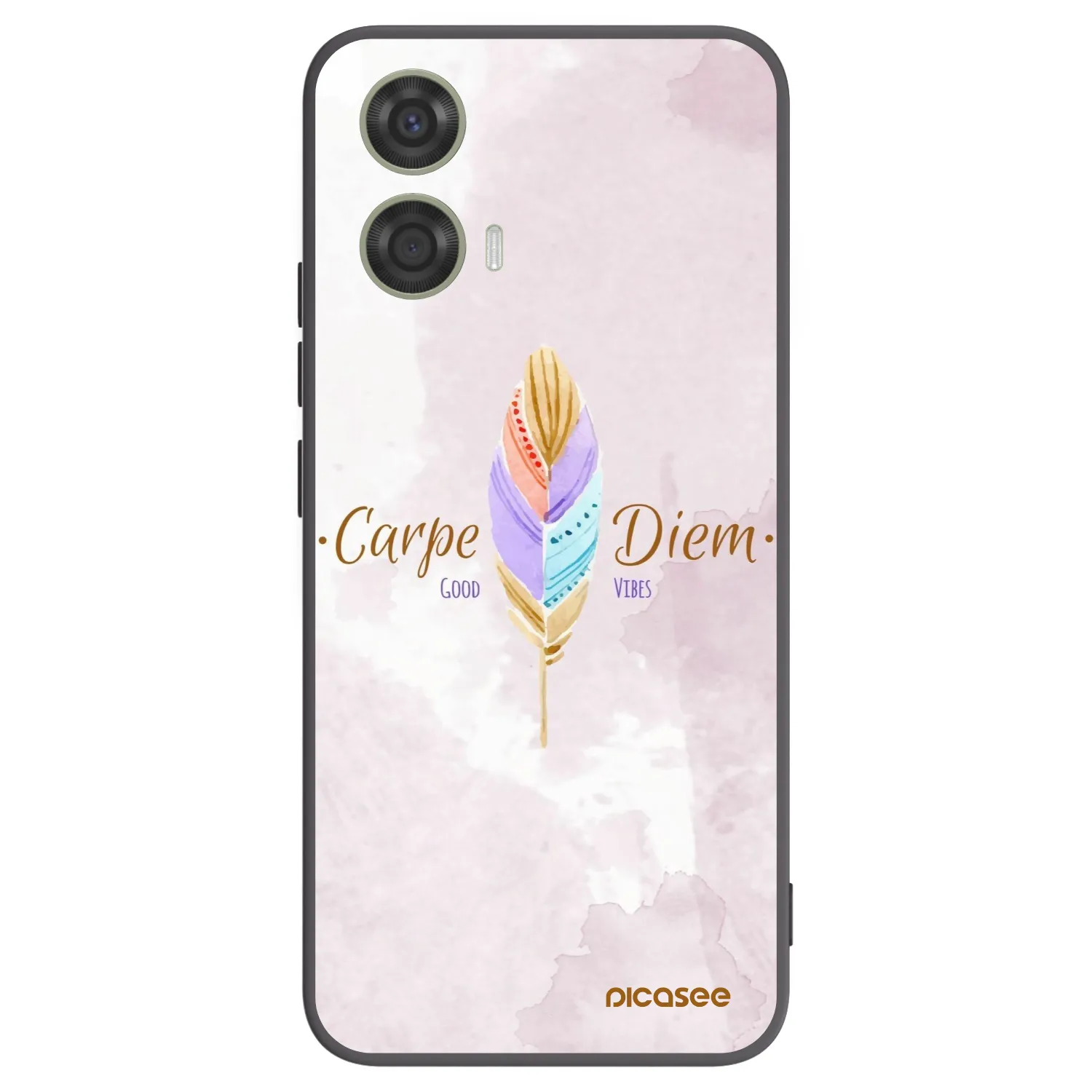 Picasee silikonski črni ovitek za Motorola Moto G24 - Carpe Diem
