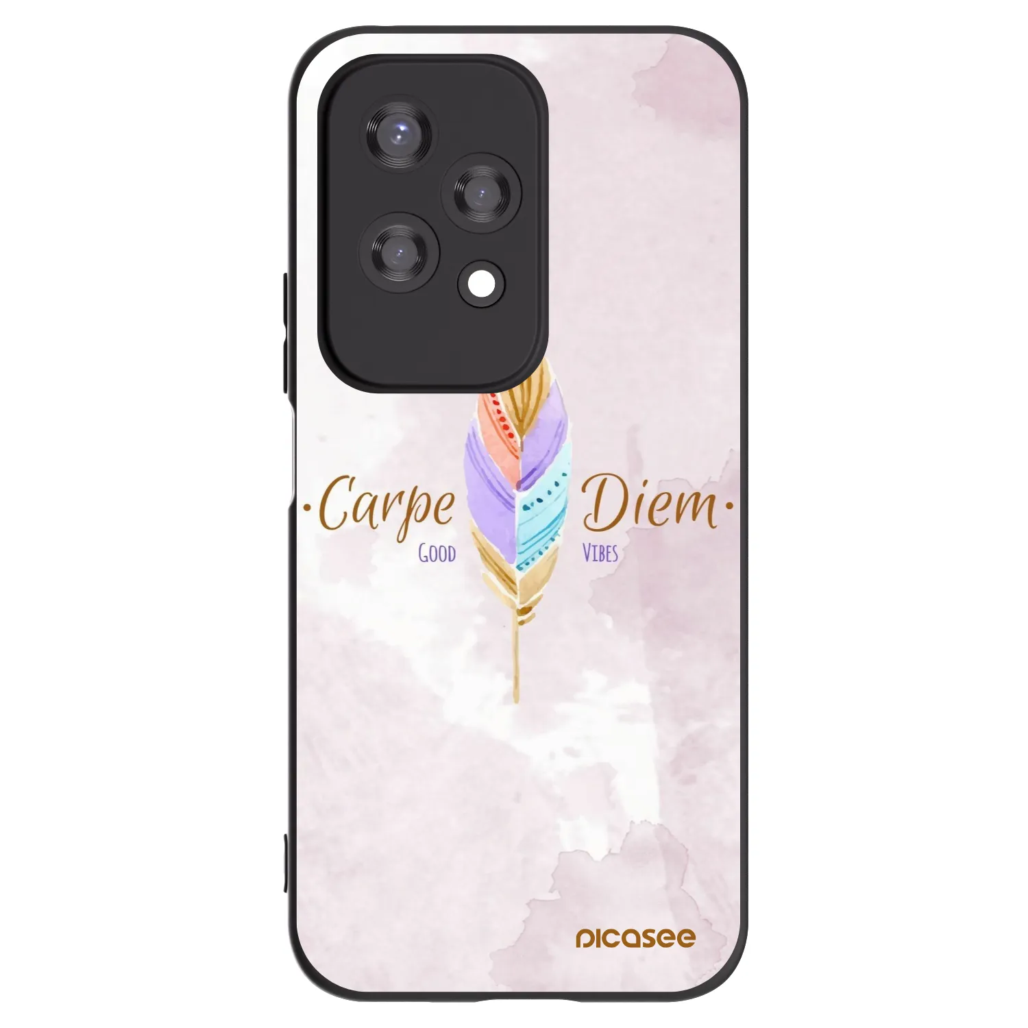 Picasee silikonski črni ovitek za Honor 200 Lite - Carpe Diem