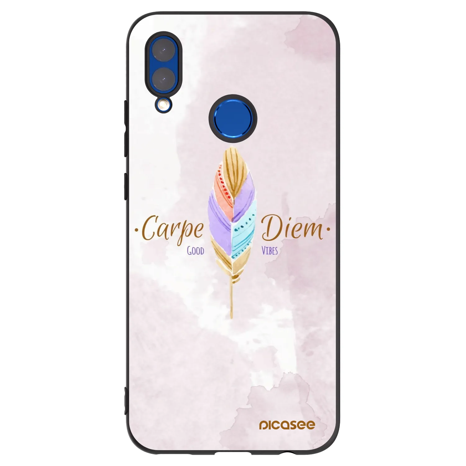 Picasee silikonski črni ovitek za Honor 10 Lite - Carpe Diem