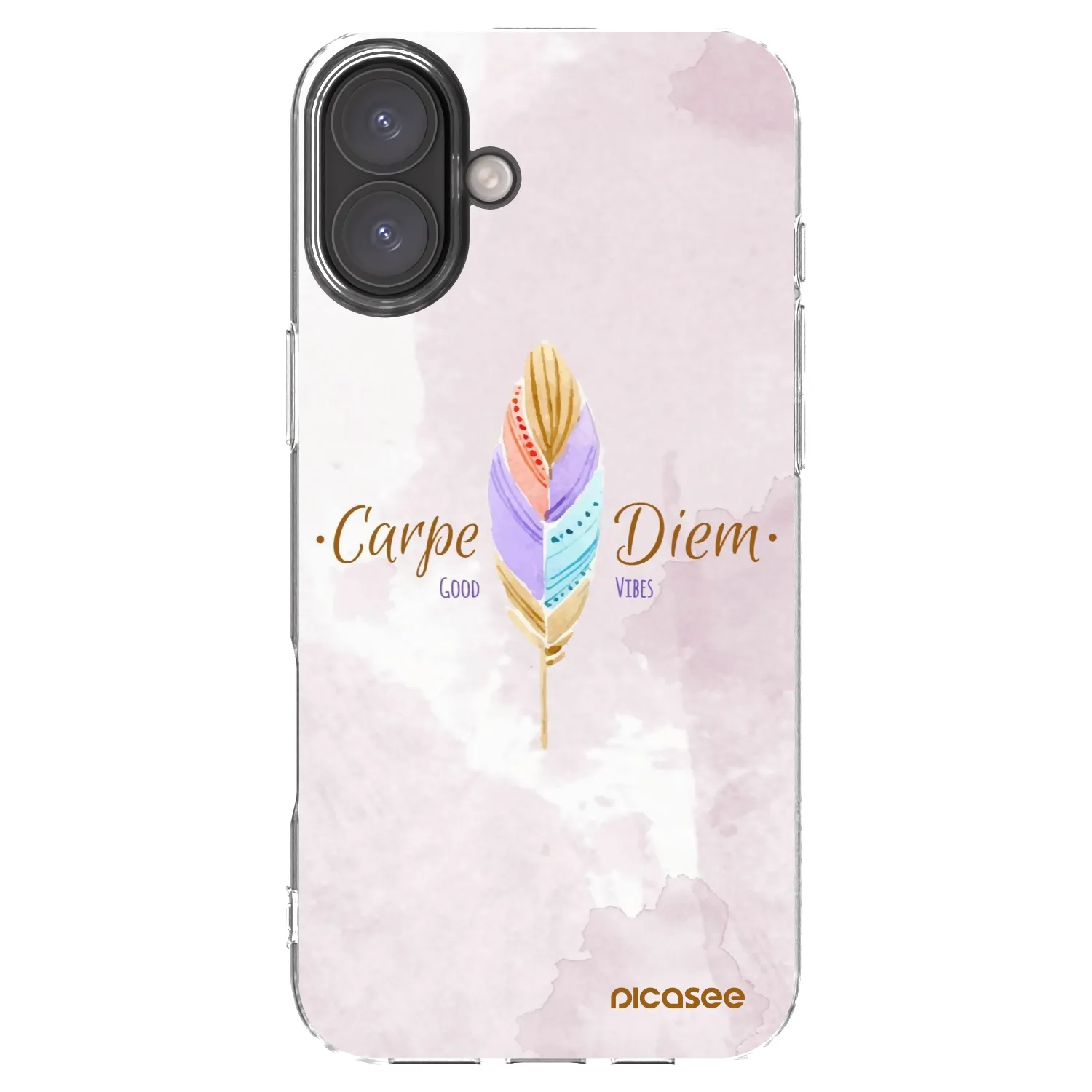 Picasee silikonski prozorni ovitek za Apple iPhone 16 Plus - Carpe Diem