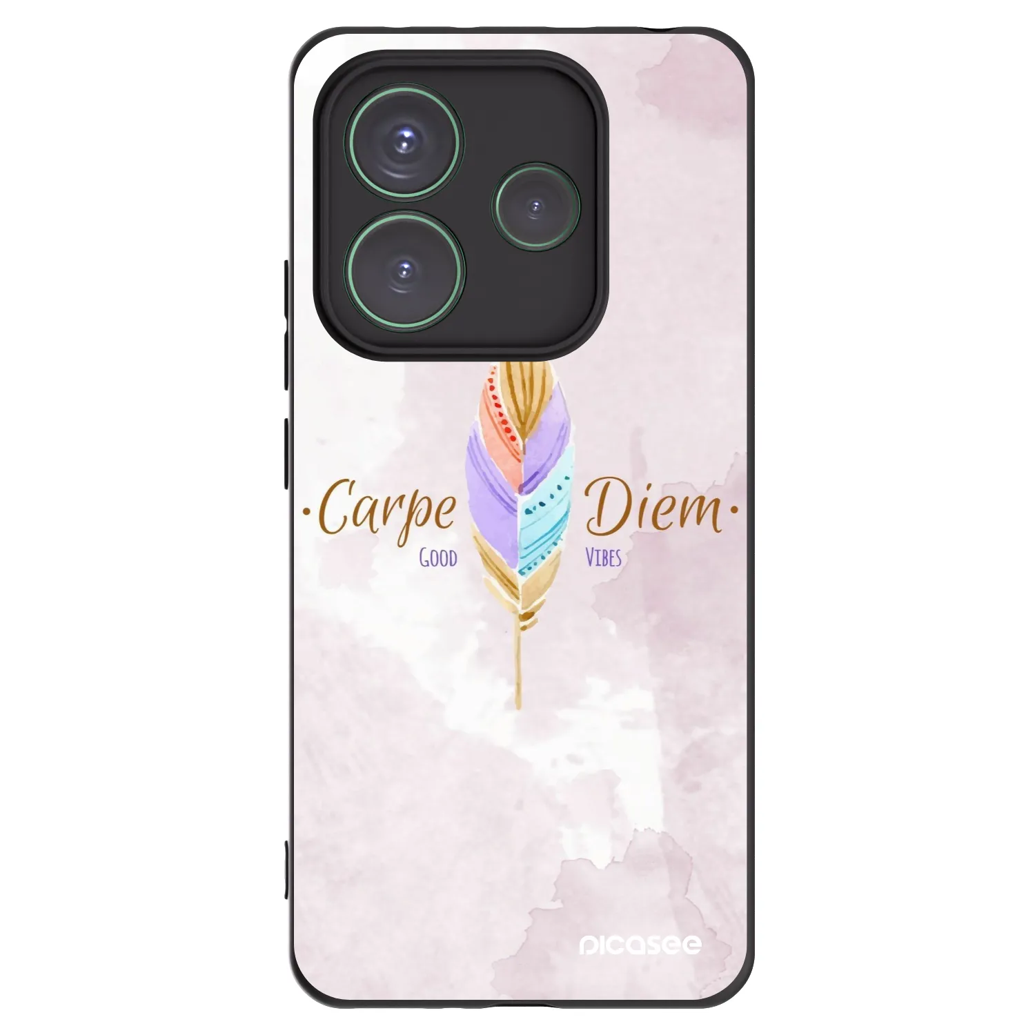 Picasee silikonski črni ovitek za Xiaomi Redmi Note 14 5G - Carpe Diem