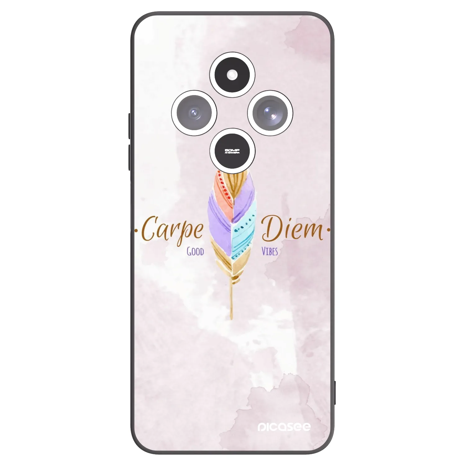 Picasee silikonski črni ovitek za Xiaomi Redmi 14C - Carpe Diem