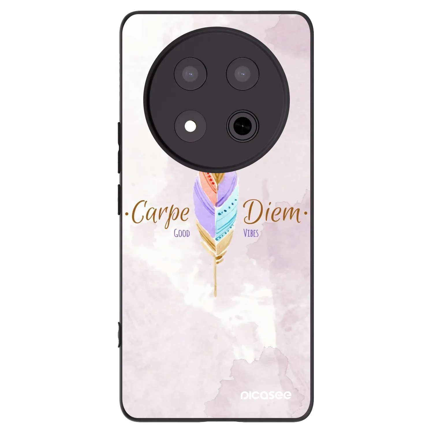 Picasee silikonski črni ovitek za Honor Magic7 Lite 5G - Carpe Diem