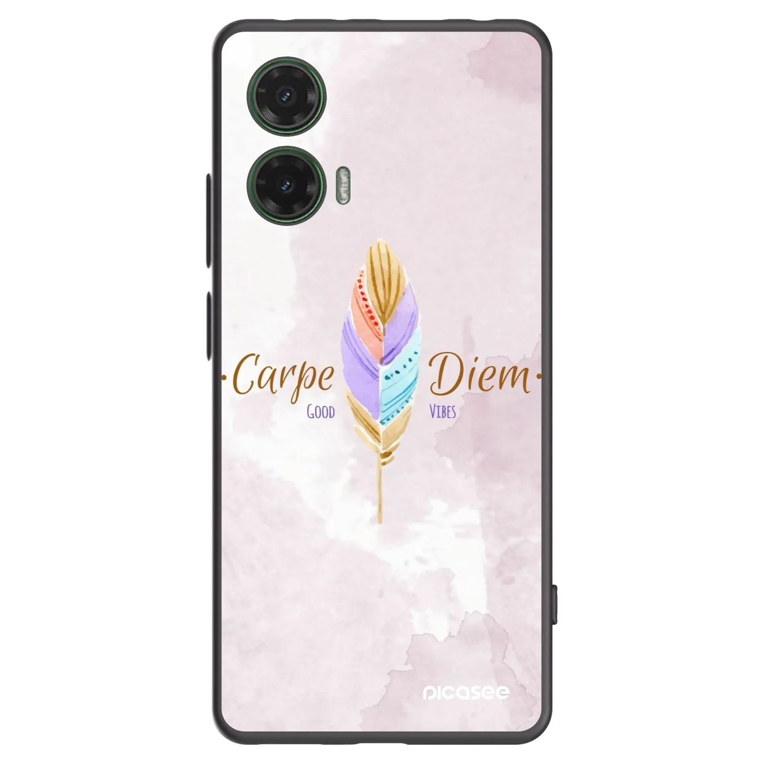 Picasee silikonski črni ovitek za Motorola Moto G35 5G - Carpe Diem