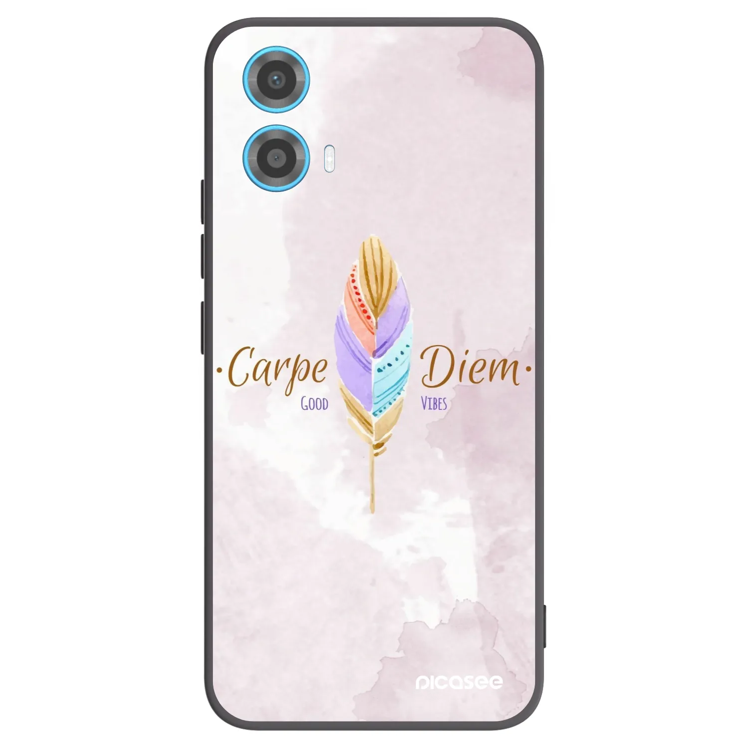 Picasee silikonski črni ovitek za Motorola Moto G34 5G - Carpe Diem