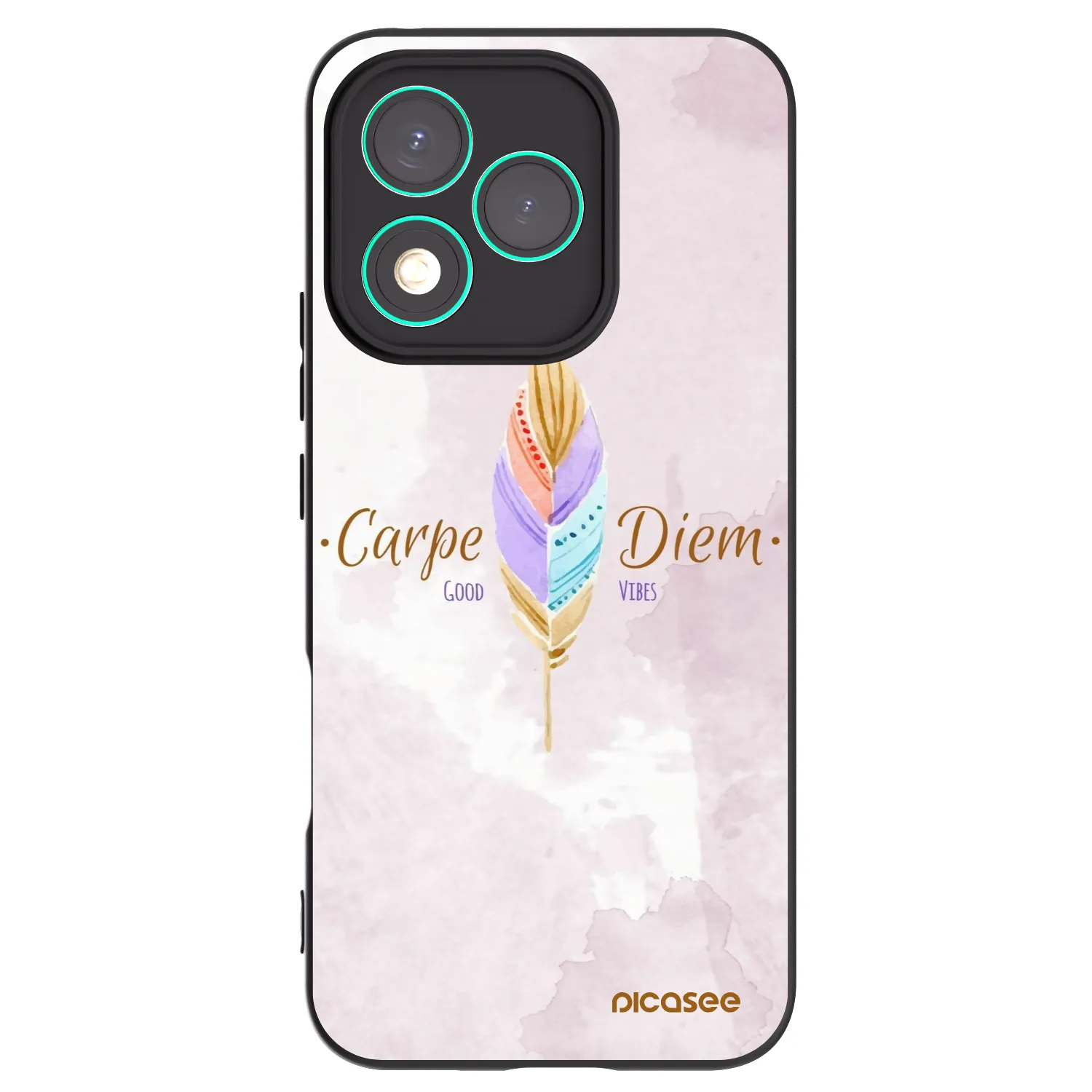 Picasee silikonski črni ovitek za Honor 400 Lite 5G - Carpe Diem