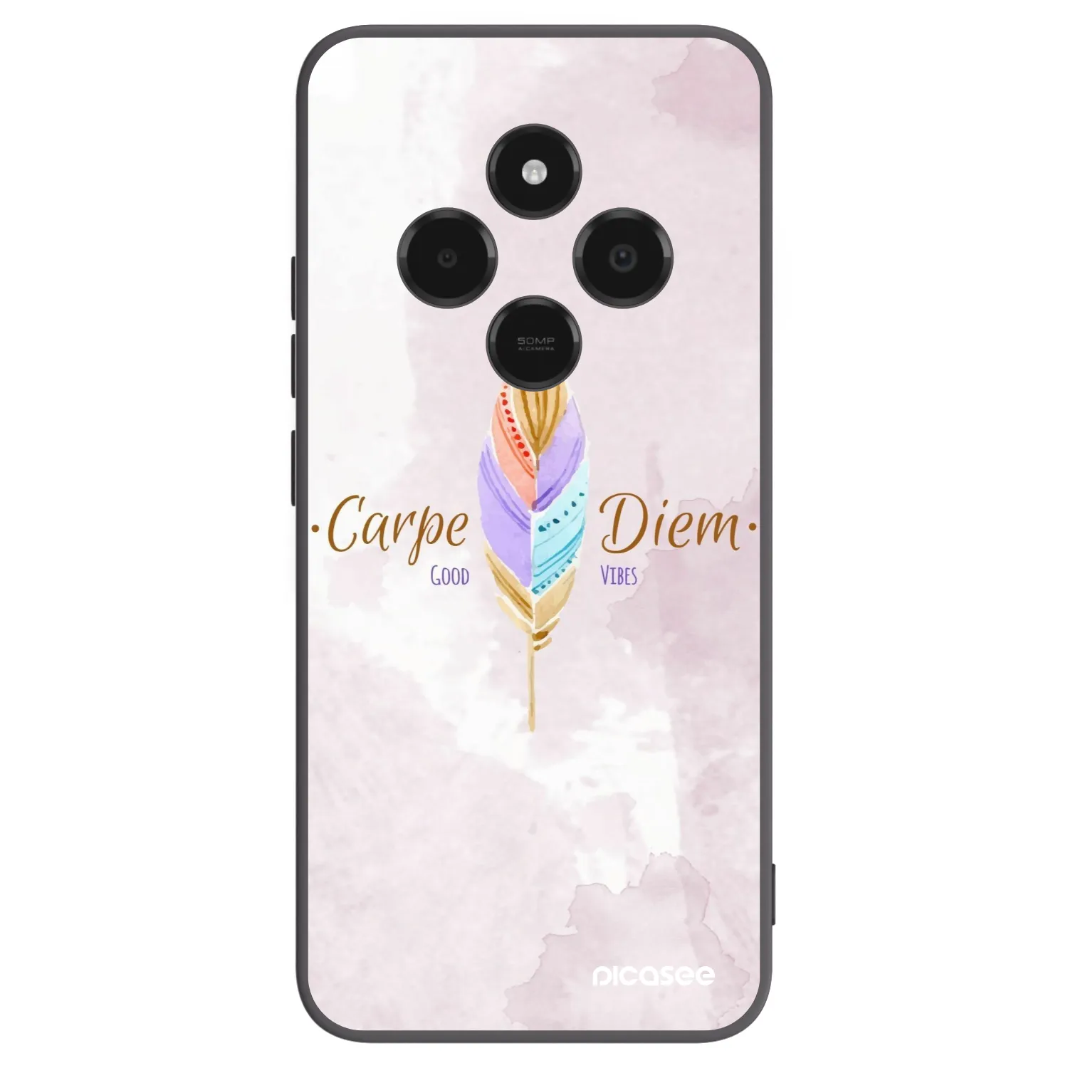 Picasee silikonski črni ovitek za Xiaomi Poco C75 - Carpe Diem