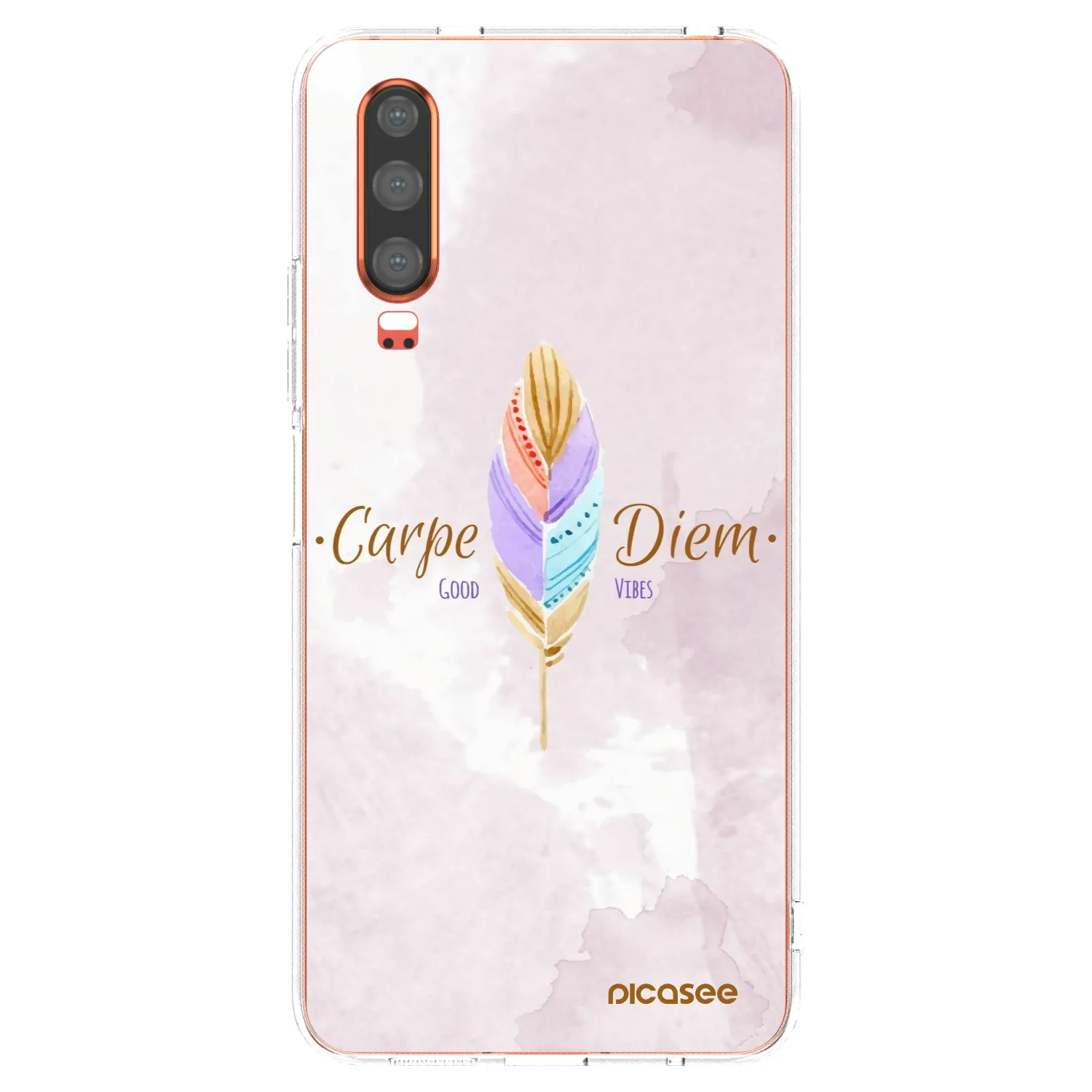 Picasee silikonski prozorni ovitek za Huawei P30 - Carpe Diem