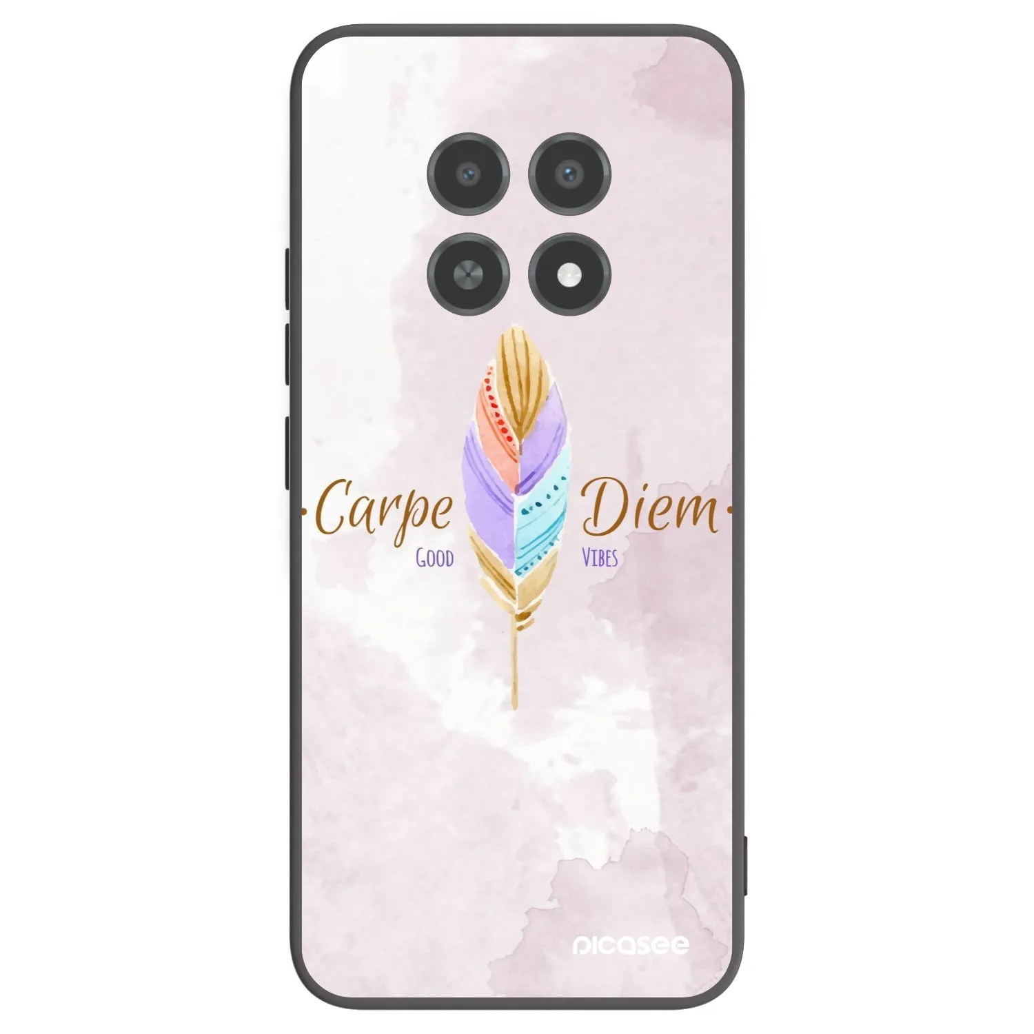 Picasee silikonski črni ovitek za Realme 12X - Carpe Diem