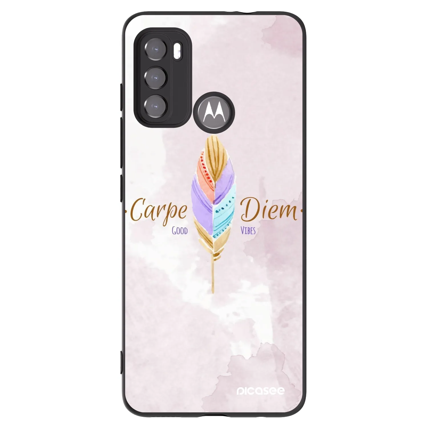 Picasee silikonski črni ovitek za Motorola Edge 60 5G - Carpe Diem