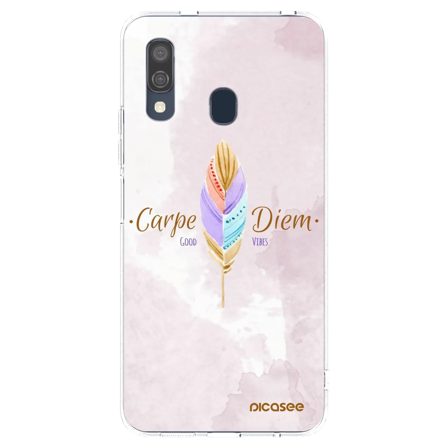 Picasee silikonski prozorni ovitek za Samsung Galaxy A40 A405F - Carpe Diem