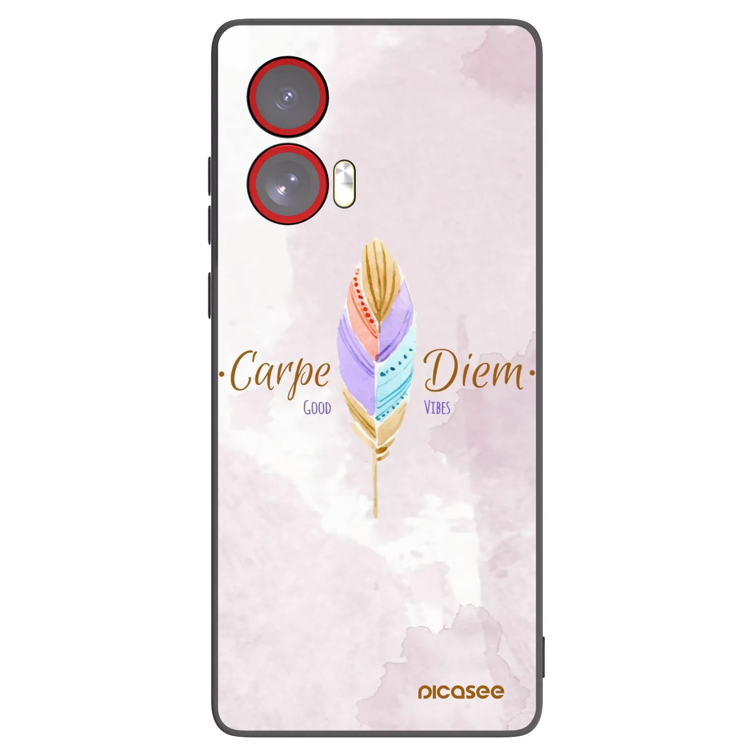 Picasee silikonski črni ovitek za Motorola Edge 50 Fusion - Carpe Diem