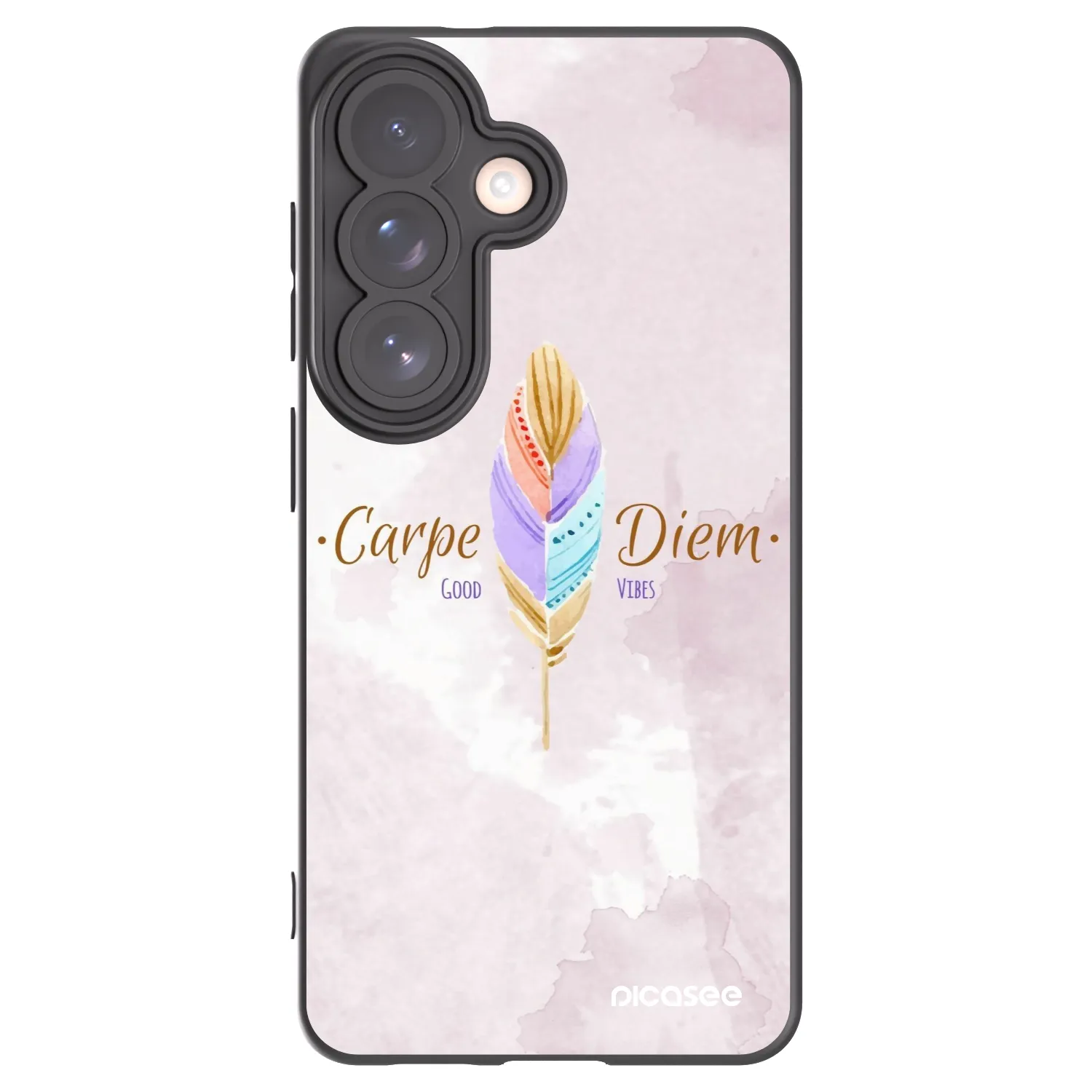 Picasee silikonski črni ovitek za Samsung Galaxy S26 - Carpe Diem