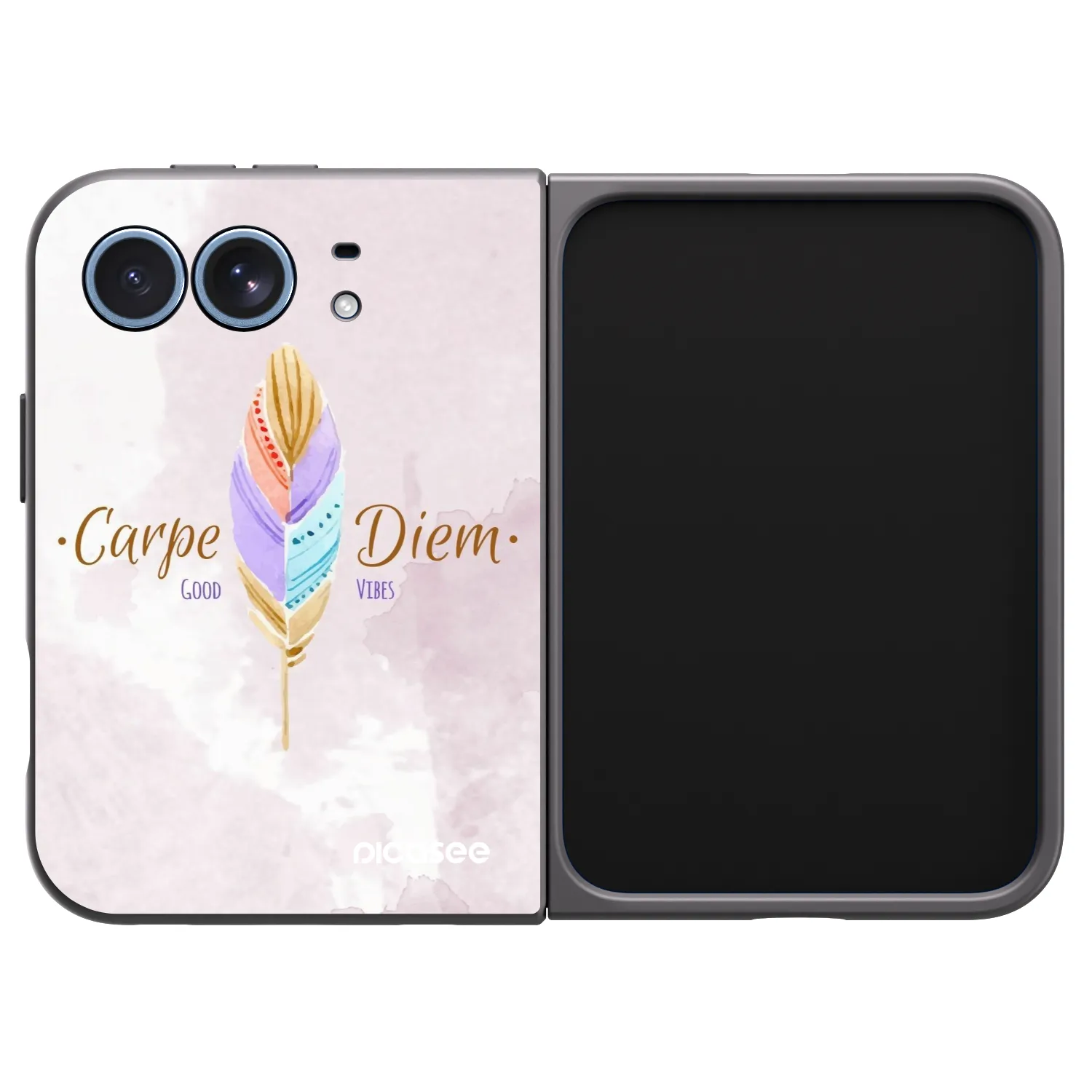 Picasee silikonski črni ovitek za Apple iPhone Duo - Carpe Diem