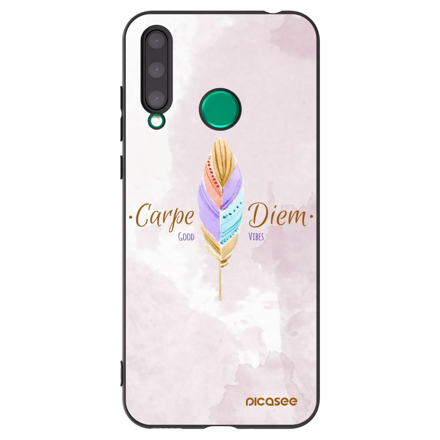 Picasee silikonski črni ovitek za Honor 20 Lite - Carpe Diem
