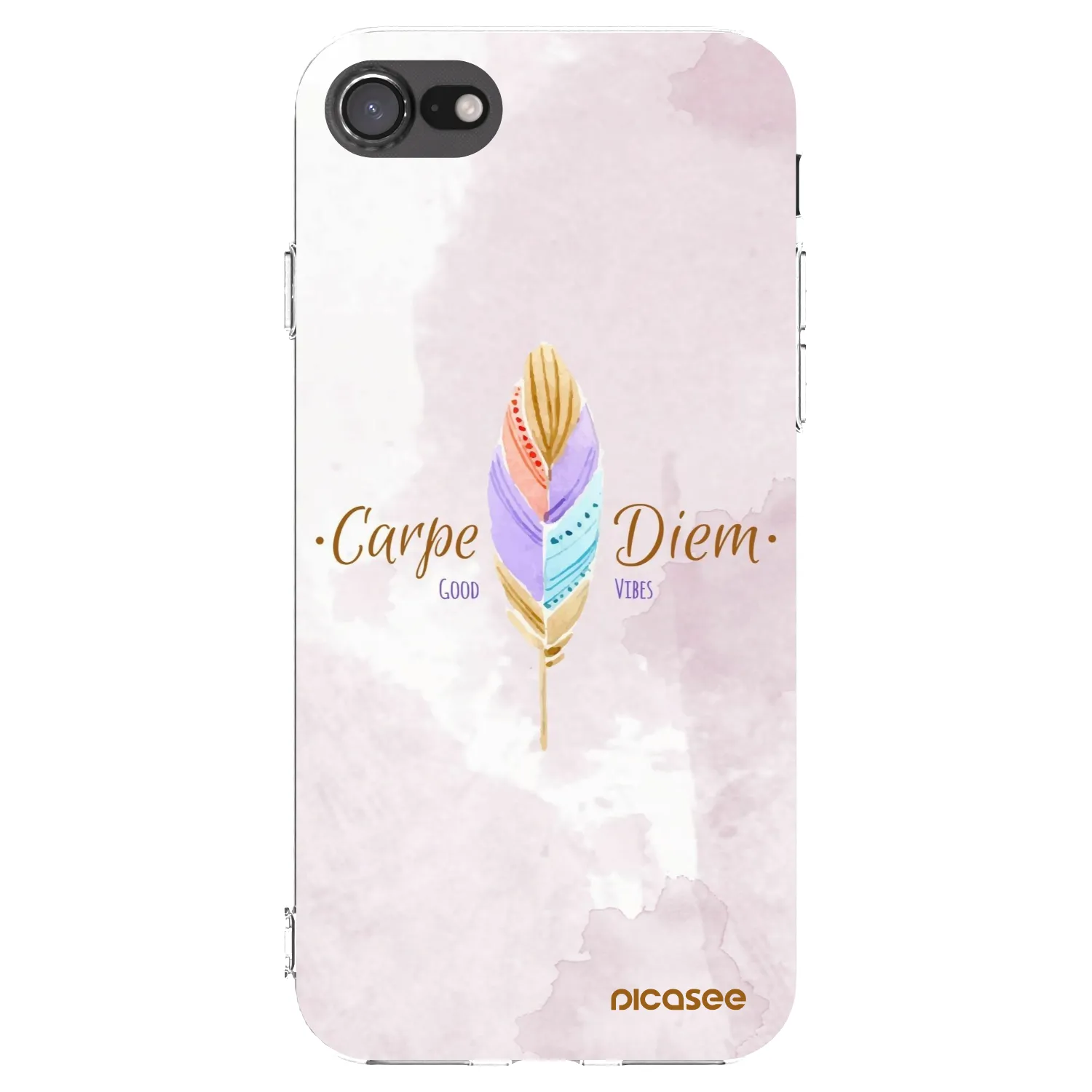 Picasee silikonski prozorni ovitek za Apple iPhone 8 - Carpe Diem