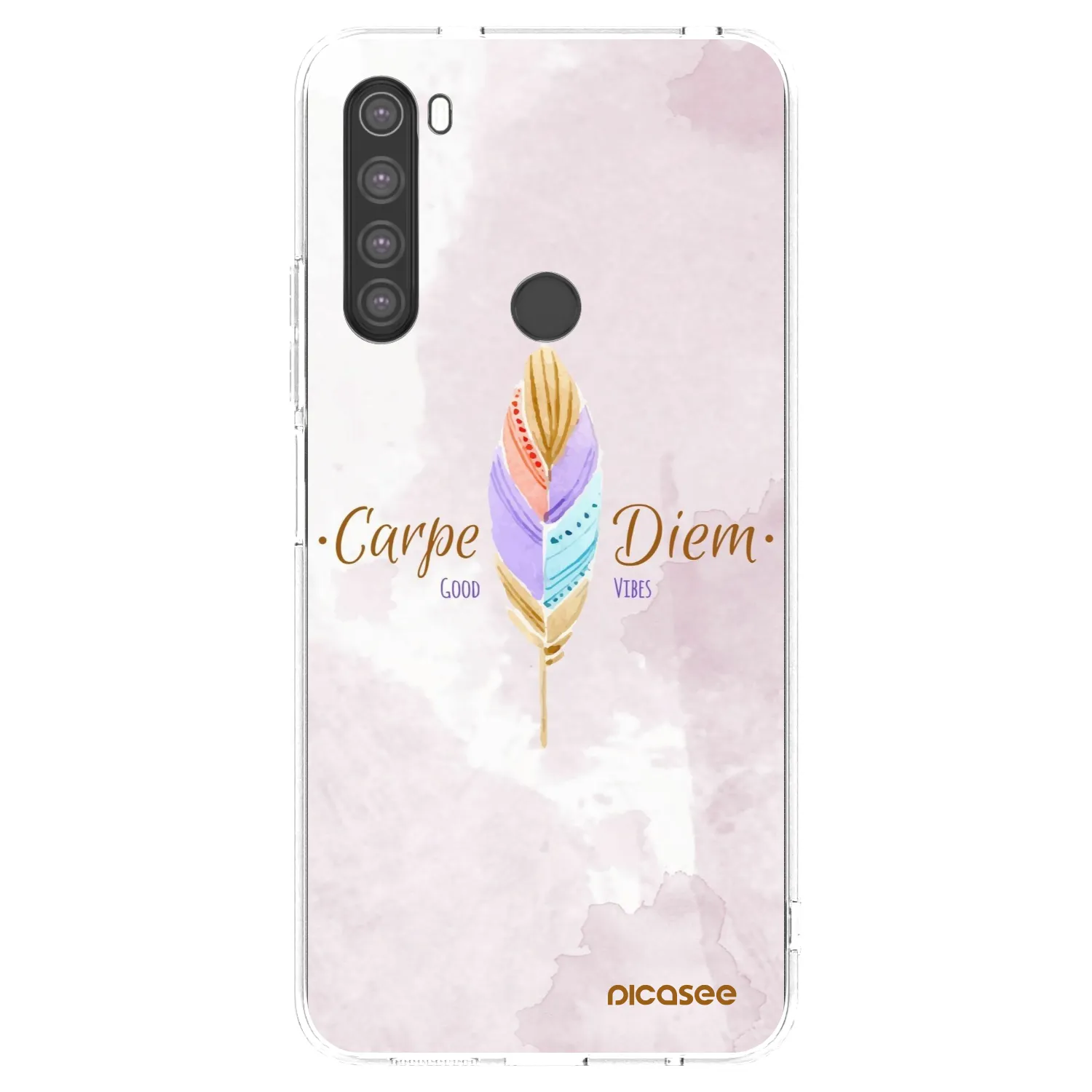 Picasee silikonski prozorni ovitek za Xiaomi Redmi Note 8 - Carpe Diem
