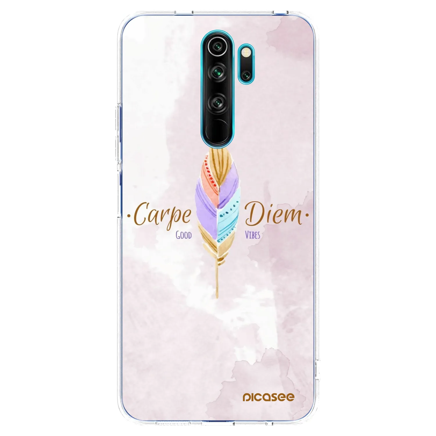 Picasee silikonski prozorni ovitek za Xiaomi Redmi Note 8 Pro - Carpe Diem