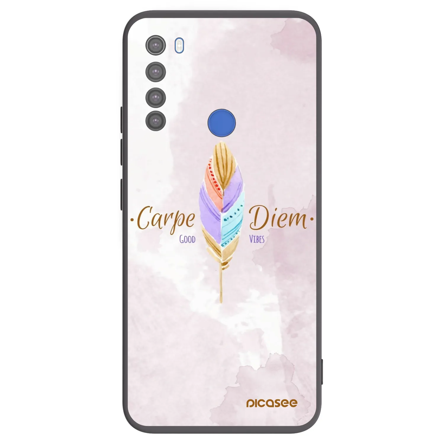 Picasee silikonski črni ovitek za Xiaomi Redmi Note 8T - Carpe Diem