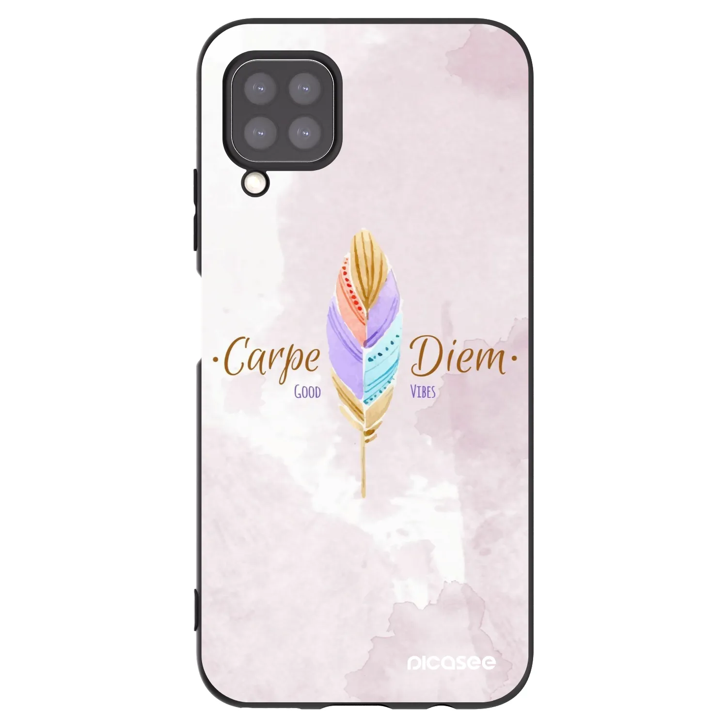 Picasee silikonski črni ovitek za Huawei P40 Lite - Carpe Diem